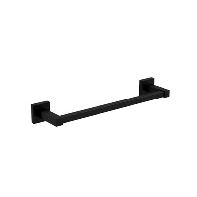 Porta Toalha Deca 30cm Quadratta Black Matte Casa JHS