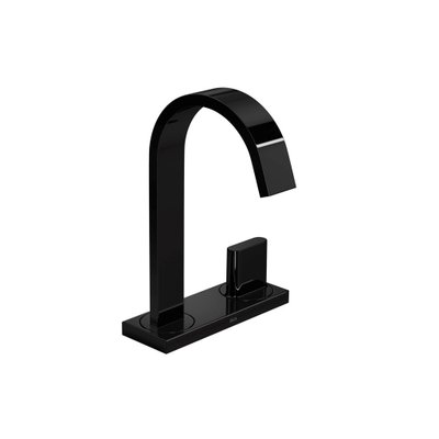 Torneira de Mesa com Chapa para Lavatório Deca Polo - Preta - 1191.BL33.NO