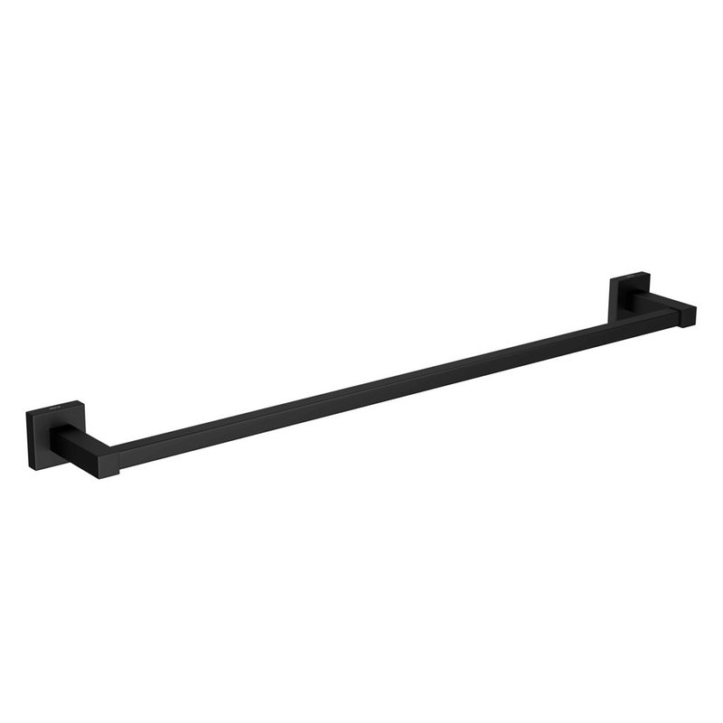 Porta Toalha Deca 50cm Quadratta Black Matte Casa JHS