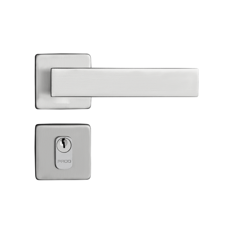 Fechadura Pado Externa Quadra Cromo Acetinado 40mm Casa JHS