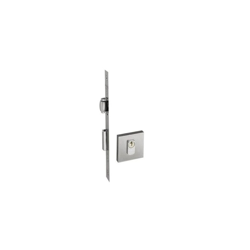 Fechadura Pado Zamac Externa Rolete Quadrada 45mm - Cromo acetinado Casa JHS