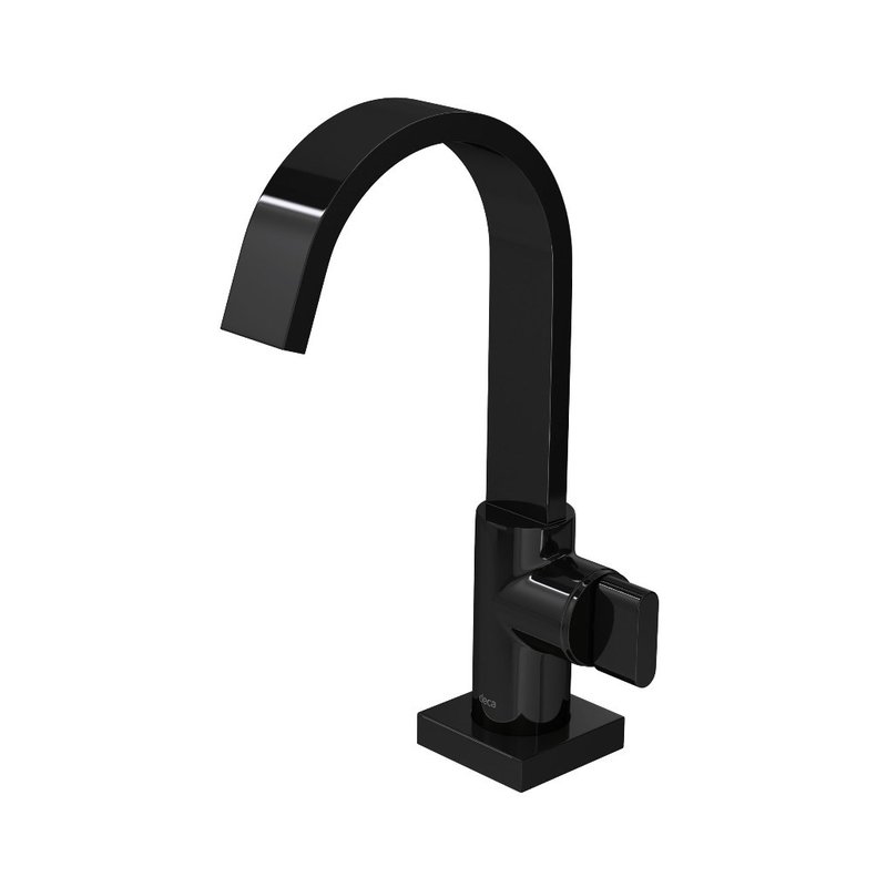 Torneira Deca De Mesa Bica Alta para Lavatório 1/4 De Volta Polo Black Noir Casa JHS