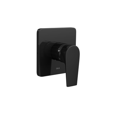 Acabamento Monocomando Deca Level para Chuveiro Alta e Baixa Pressão Black Noir Casa JHS