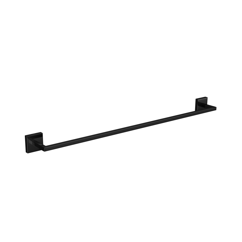 Porta Toalha Deca Barra 60cm Clean Black Noir Casa JHS