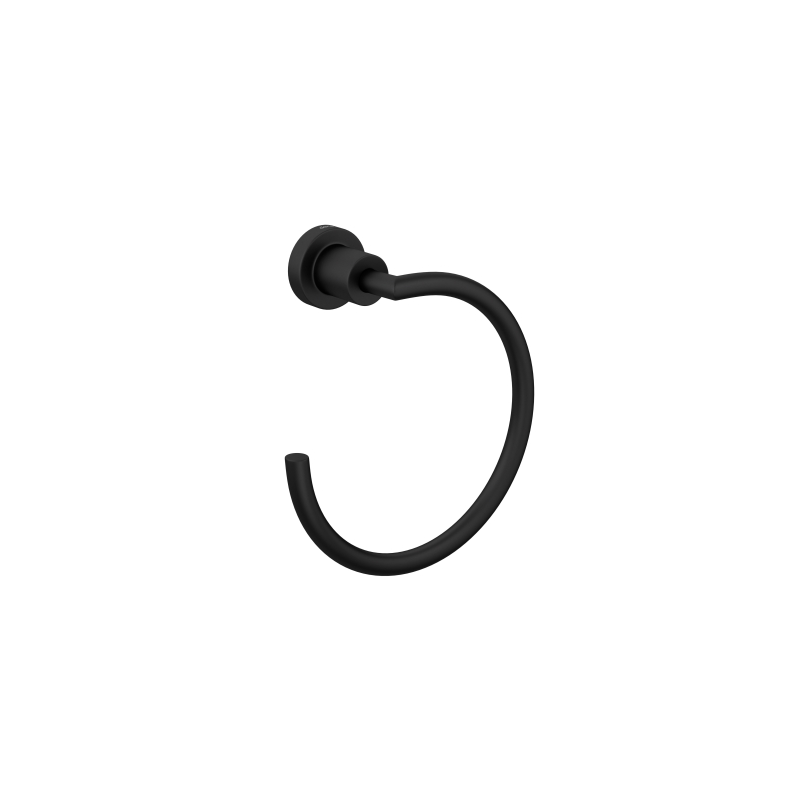 Porta Toalha Deca Argola Slim Black Matte Casa JHS