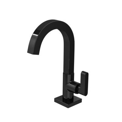 Torneira de Mesa para Lavatório Bica Alta Deca Soul Preta - 1198.BL38.NO