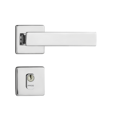 Fechadura Pado Externa Quadra Cromado 40mm Casa JHS