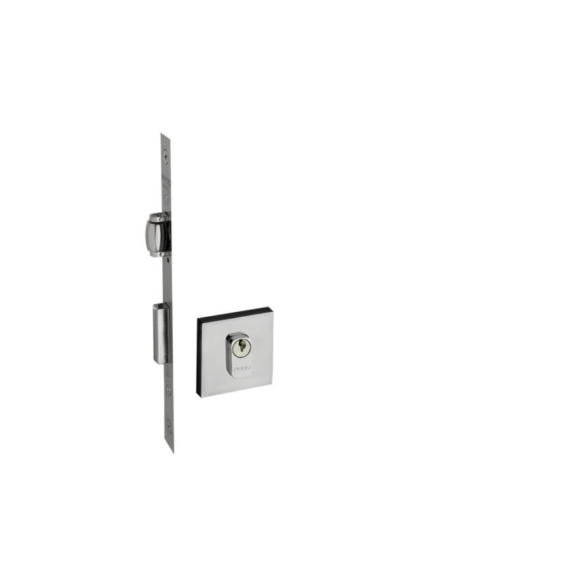 Fechadura Pado Zamac Externa Rolete Quadrada 45mm - Cromado Casa JHS