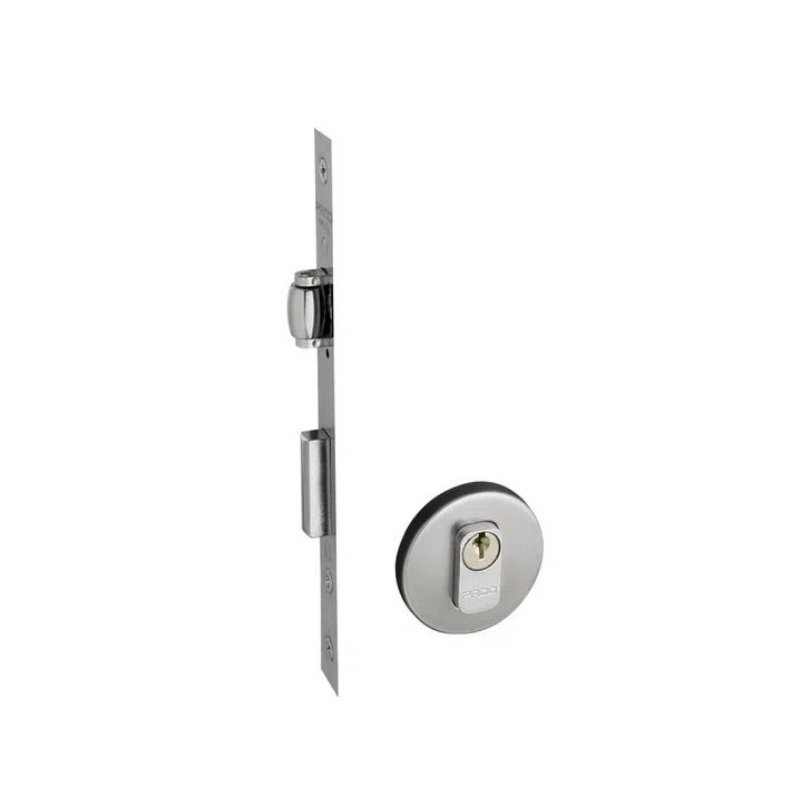 Fechadura Pado Externa Rolete Redondo 45mm - Inox escovado Casa JHS