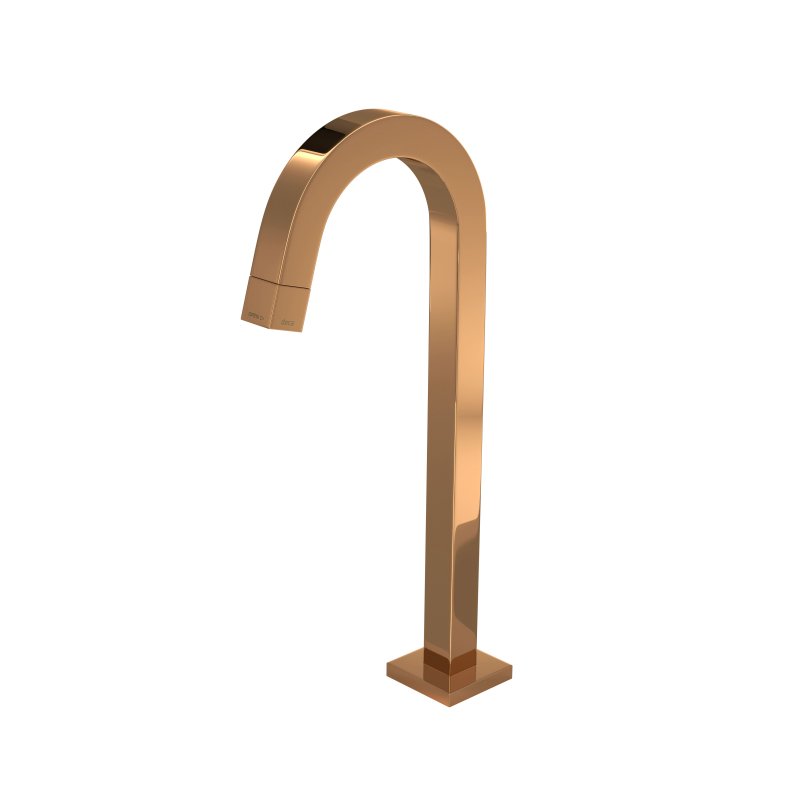 Torneira Deca de Mesa Bica Alta para Lavatório Tube Red Gold Casa JHS