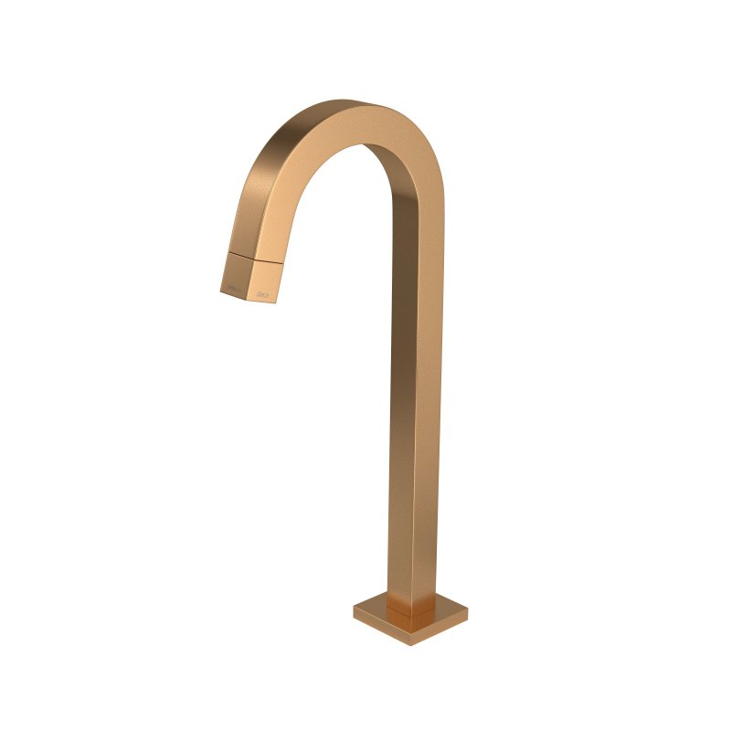 Torneira Deca de Mesa Bica Alta para Lavatório Tube Gold Matte Casa JHS