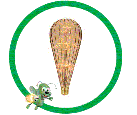 lampada led taschibra bt125 fireworks vintage 2w autovolt ambar casa jhs