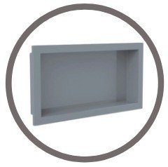 nicho de embutir 30x60 cm cinza