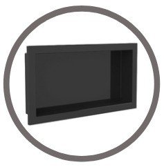 nicho de embutir 30x60 cm preto