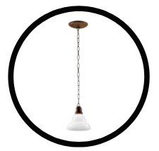 pendente madelustre sombrero para 1 lampada vidro fosco 127220v