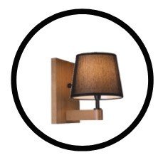 arandela madelustre yasmin para 1 lampada cupula cotton black 127220v