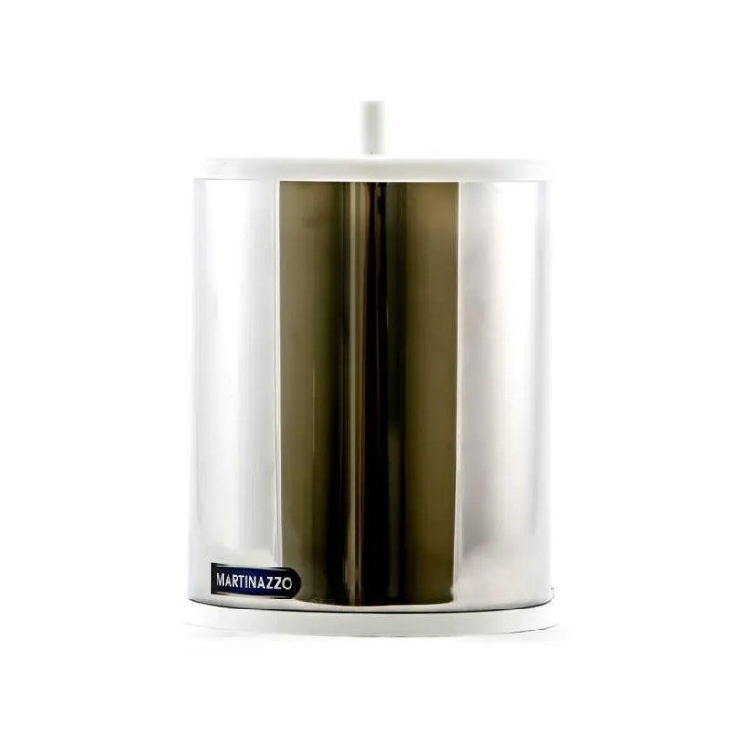 lixeira martinazzo inox com tampa simples branca 3 2l casa jhs