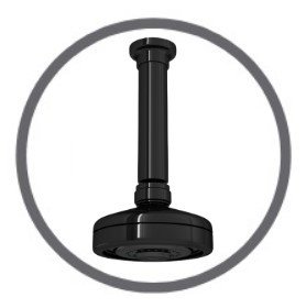 chuveiro deca com tubo de teto acqua plus black