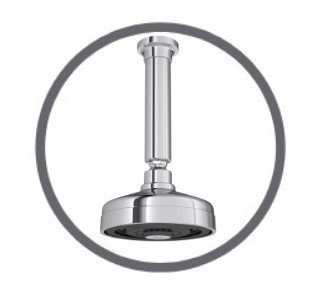 chuveiro deca com tubo de teto acqua plus cromado