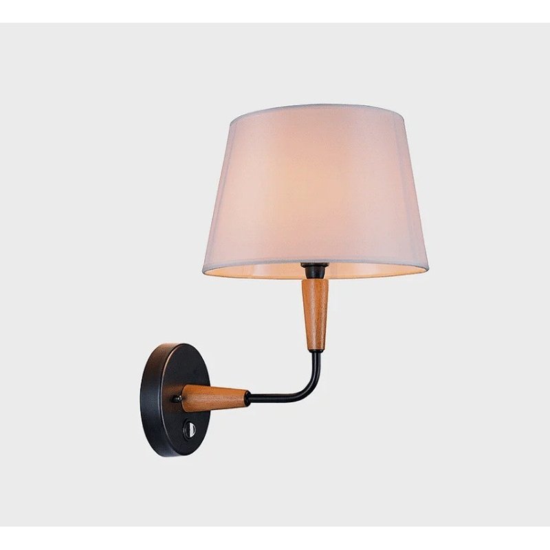 arandela madelustre standart para 1 lampada cupula algodao cru 127220v pretodourado casa jhs