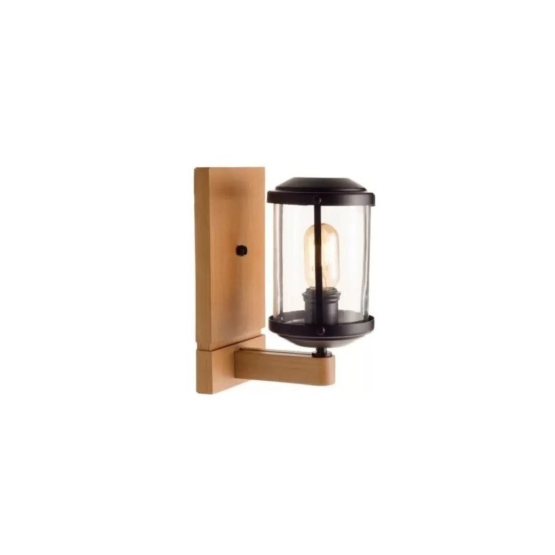arandela madelustre urban para 1 lampada 127220v castanho casa jhs