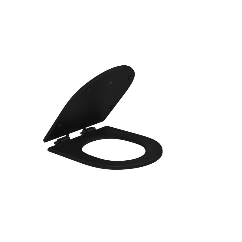 assento poliester slow close com microban para bacias carrara duna lk level nuova ebano fosco black matte ap 237 bl mt 94 casa jhs
