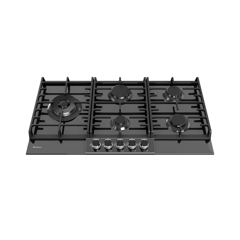cooktop montreal vidro 90cm gas 5 bocas 220v casa jhs