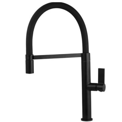 Misturador Monocomando Color Prime Preto Cozinha Bancada Cano Preto Marchezan