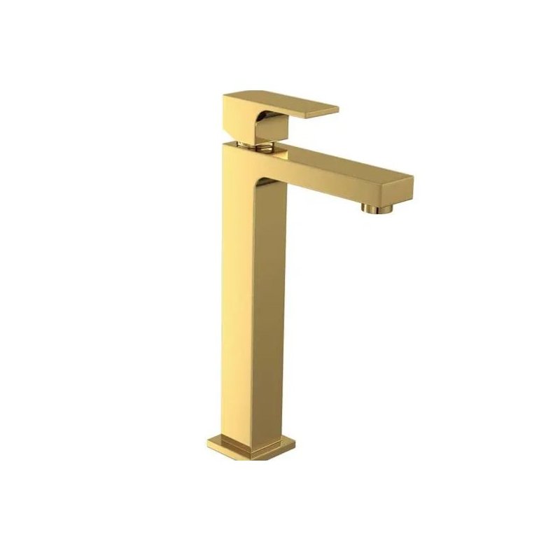 misturador monocomando de mesa bica alta para lavatorio unic gold 2885 gl90 casa jhs