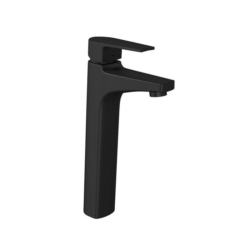 misturador monocomando de mesa bica alta para lavatorio black matte 1