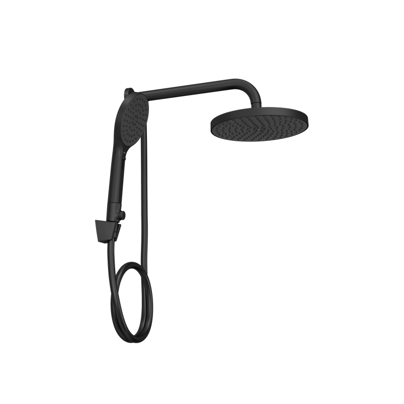 chuveiro redondo deca de parede com desviador flex max black matte